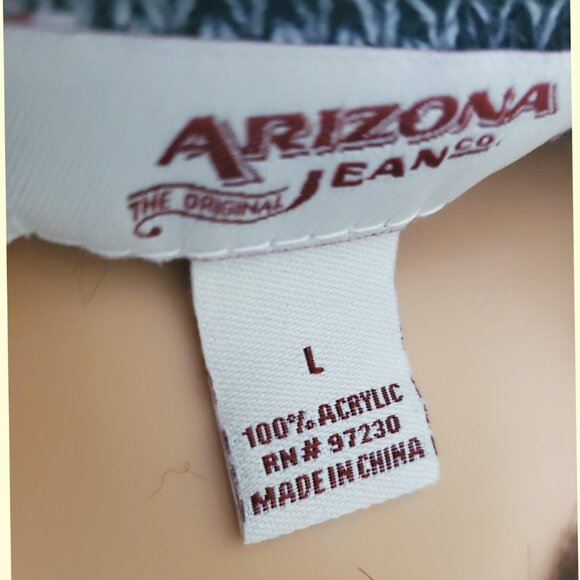 Arizona Sweater Shoulder Cutout Black Gray Lines & Shades - Stylish Women Size L - Picture 5 of 6